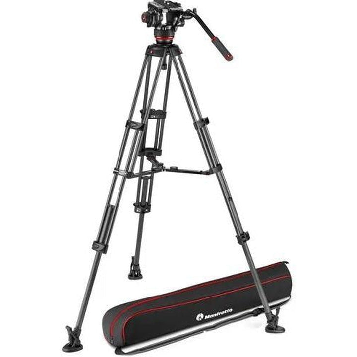 Manfrotto 504X Professional Fluid Video Head with Twin Leg Mid Spreader - Perfect for Smooth Panning & Tilting in Videography & Photography