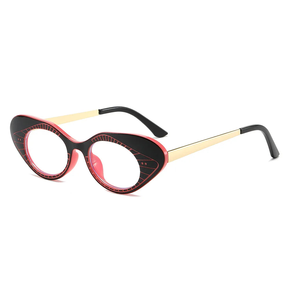 CCspace Women's Full Rim Cat Eye Titanium Eyeglasses Frame - Lightweight & Durable TR90 Material - Fashionable Reading Glasses for Work, Office & Everyday Wear
