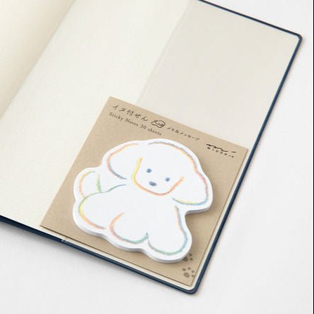 Natsumi Teraoka Cute Dog-Shaped Sticky Notes - Adorable Animal Design by Midori DESIGNPHIL - Perfect for Office, School, and Home Organization