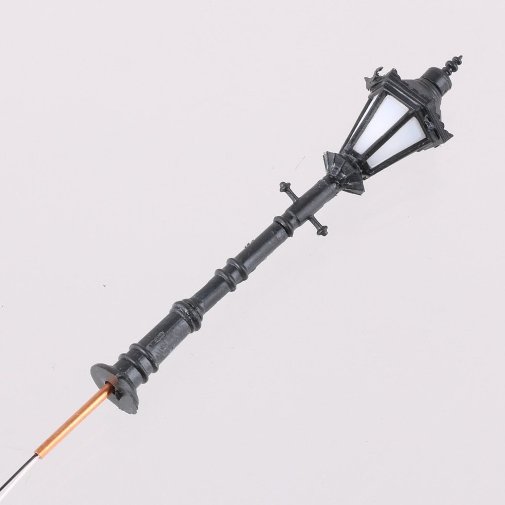10PCS 1:75 Scale LED Courtyard Street Lamps for Model Railways & Train Sets - Perfect for Dioramas, Miniature Landscapes and Tabletop Displays