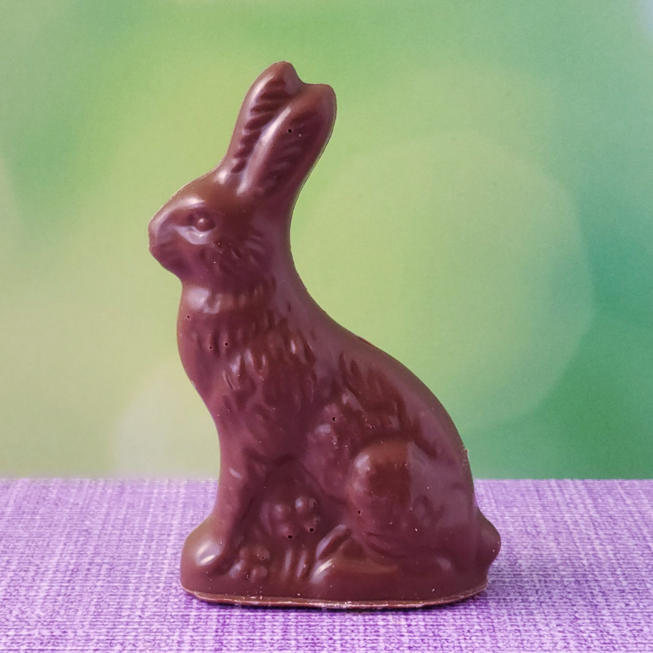 3D Solid Chocolate Sitting Bunny - Handmade Easter Chocolate Gift for Kids & Adults - Perfect for Easter Baskets, Party Favors & Holiday Treats