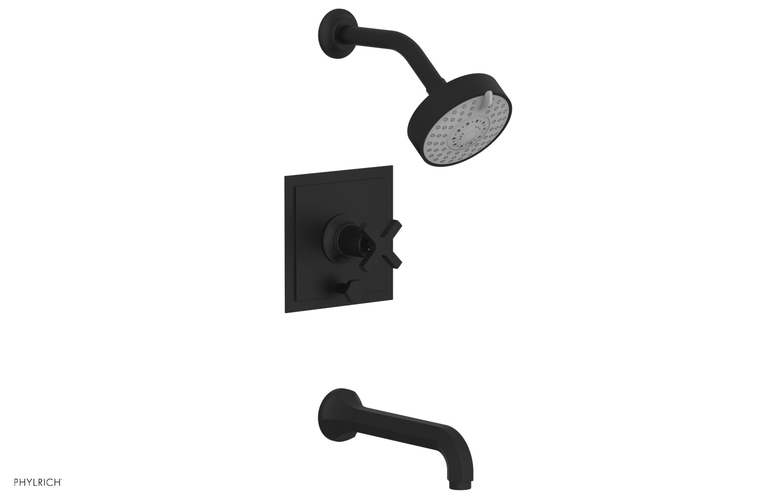 HEX MODERN Pressure Balance Tub and Shower Set 501 26 - Chrome Finish, Thermostatic Valve for Precise Temperature Control, Perfect for Modern Bathroom Renovations and Spa-Like Shower Experience