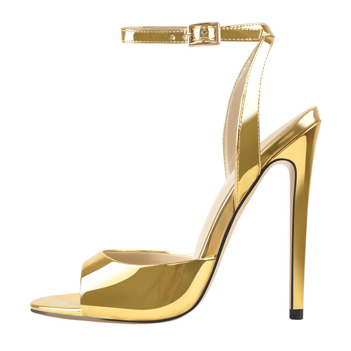 OnlyMaker Women's Stiletto Sandals - Open Toe High Heel Dress Shoes with Adjustable Buckle for Weddings, Parties & Evening Events