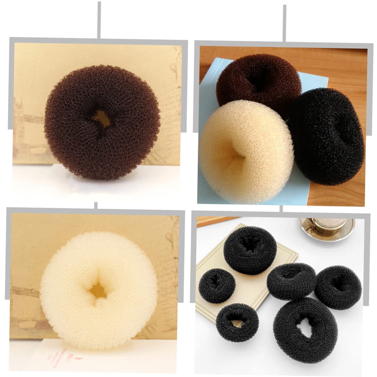 FOMIYES 12-Piece Hair Bun Maker Set for Women - Hair Donut Rings & Bun Shapers - Perfect for Updos, Ponytails & Stylish Hairstyles (Great for Weddings, Parties & Everyday Use)