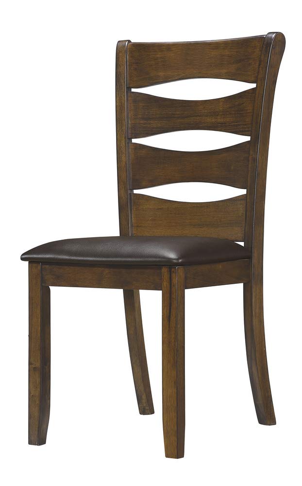 Homelegance Brown Dining Side Chairs (Set of 2) - Modern Kitchen Chairs for Dining Room, Breakfast Nook & Small Spaces