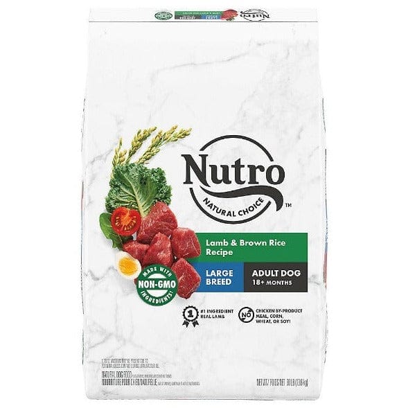 Nutro Natural Choice Lamb & Brown Rice Large Breed Adult Dry Dog Food - 30lb Bag | High Protein Dog Food for Large Dogs | Perfect for Active Adult Dogs & Daily Nutrition