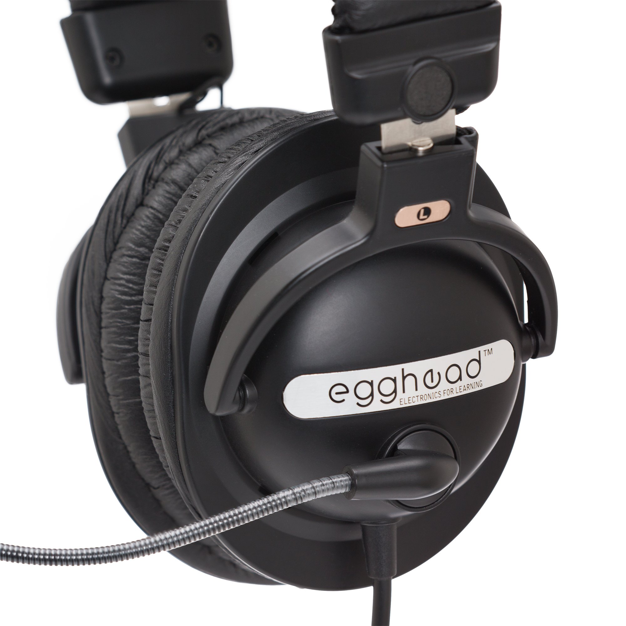 Egghead EGG-IAG-1001TRRS-SO-10 Stereo Headset with Boom Microphone - 10 Pack Black for Call Centers, Gaming & Online Meetings