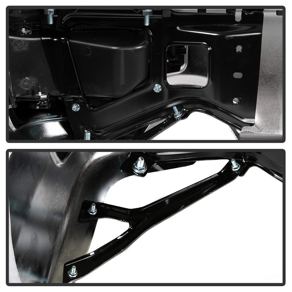 ACANII Chrome Rear Bumper Complete Assembly for 2009-2018 Dodge Ram 1500 - Dual Exhaust Compatible, No Sensor Holes, Corner Step Design | Perfect for Truck Upgrades, Off-Road Adventures & Enhanced Vehicle Protection