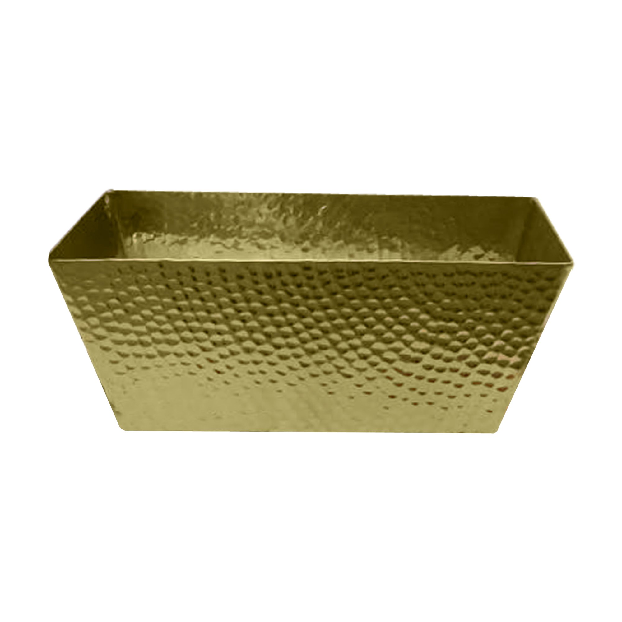 NuSteel Gold Finish Hammered Metal Toilet Tank Tray - Bathroom Countertop Organizer for Cosmetics, Jewelry & Perfume | Multi-Purpose Vanity Storage Bin for Makeup, Cotton Balls & Small Essentials | Perfect for Modern Bathrooms, Bedroom Dressers & Spa-Like Vanities