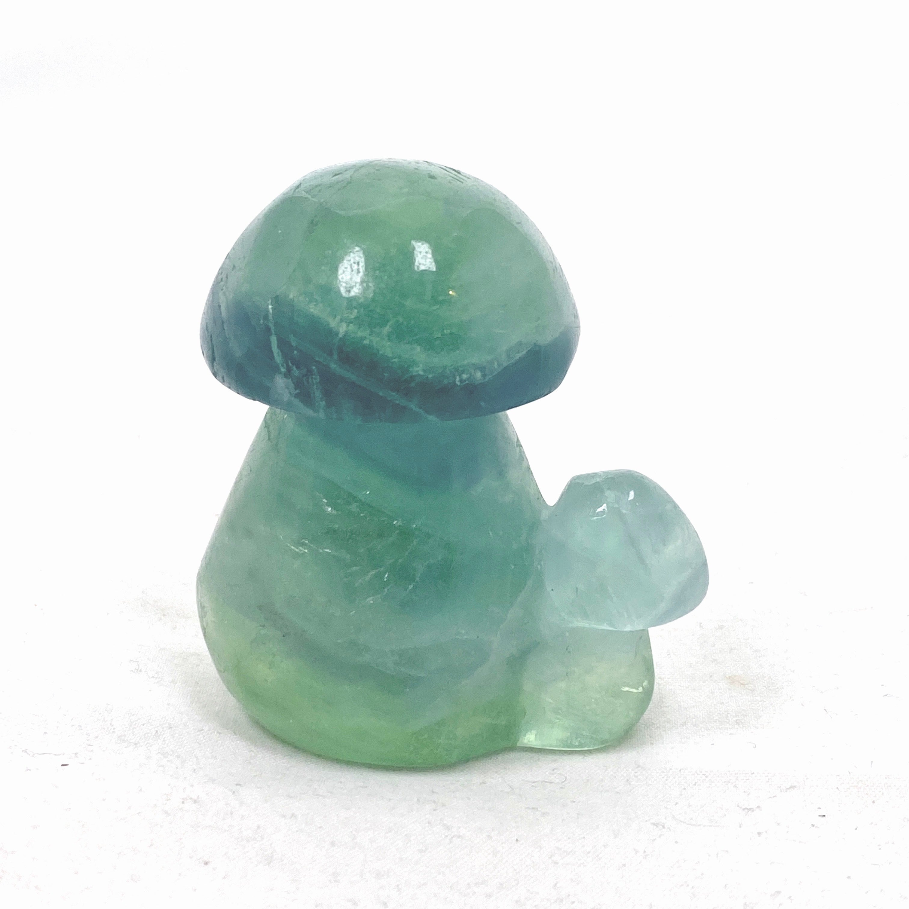 Natural Green Fluorite Mushroom Carving - GFM 01 Crystal Decor for Home, Office & Meditation Space | Healing Stone & Spiritual Gift