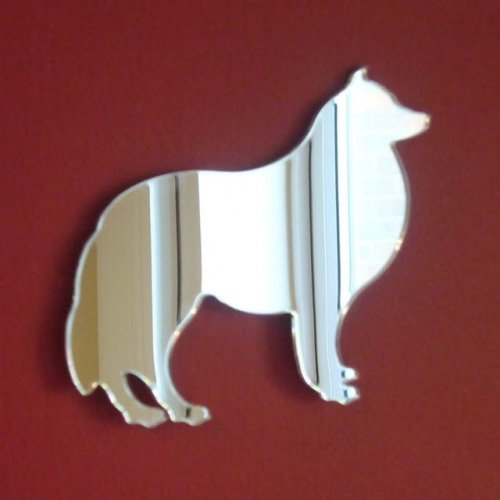 Collie Dog Wall Mirror - 35cm x 30cm Handmade Home Decor for Living Room, Bedroom & Entryway | Perfect Gift for Dog Lovers & Pet Owners