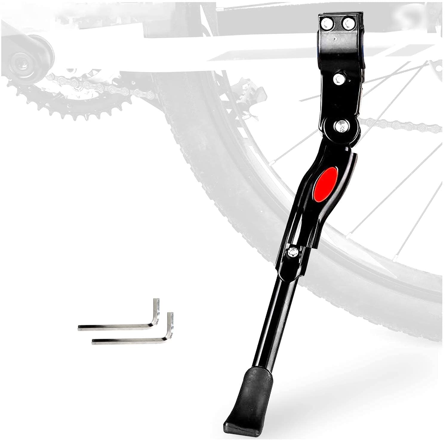 Adjustable Universal Alloy Bike Kickstand for 24-26 Inch Bicycles - Rear Side Mount for Mountain, Road, BMX, MTB, City, Kids & Adult Bikes | Perfect for Commuting, Off-Roading & Everyday Cycling