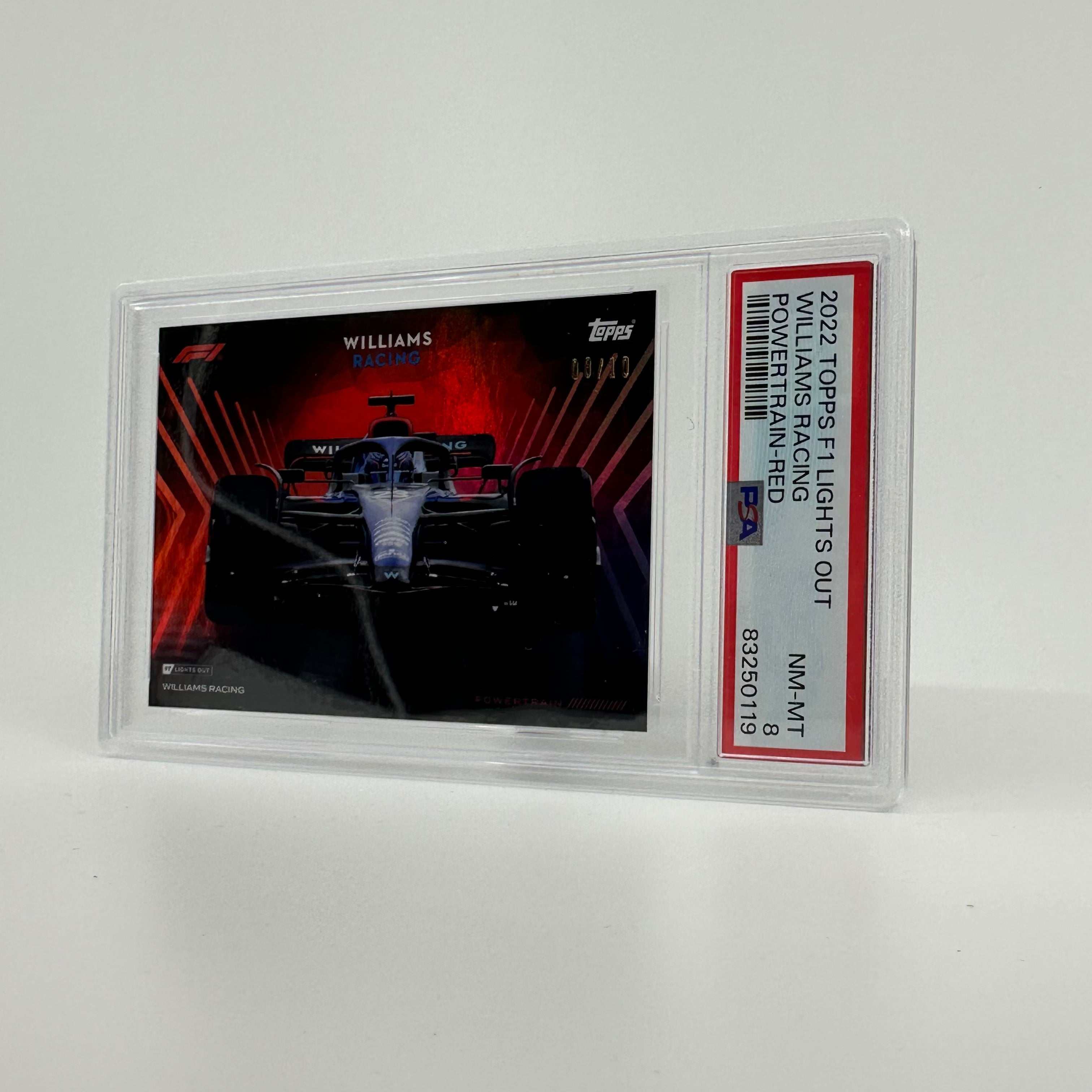PSA 8 Graded 2008 Williams Racing F1 Team Powertrain Red Trading Card - Perfect for F1 Collectors & Motorsport Memorabilia Displays