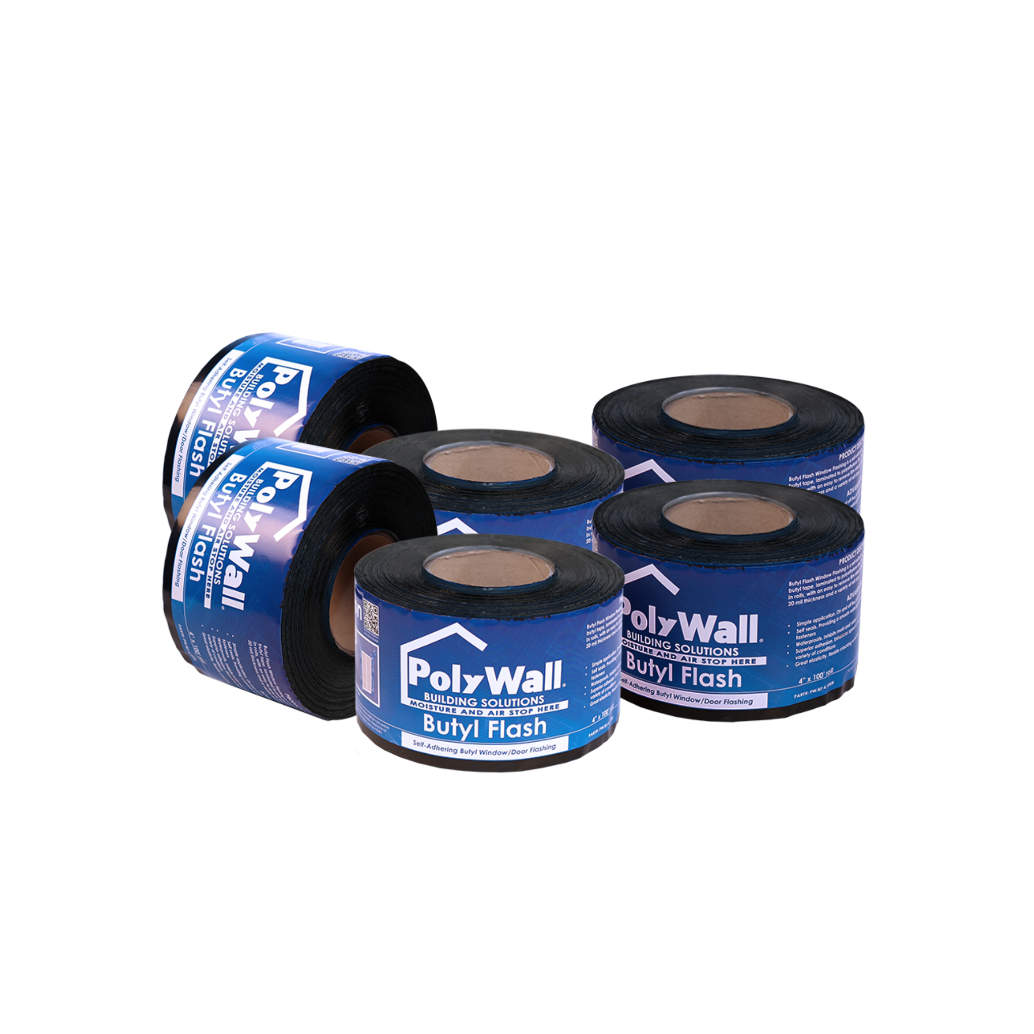 PolyWall Butyl Flash Window Flashing Tape 4”x 100’ Roll - Waterproof Sealant for Windows, Doors & Roofs - DIY Home Repair & Construction Weatherproofing Solution