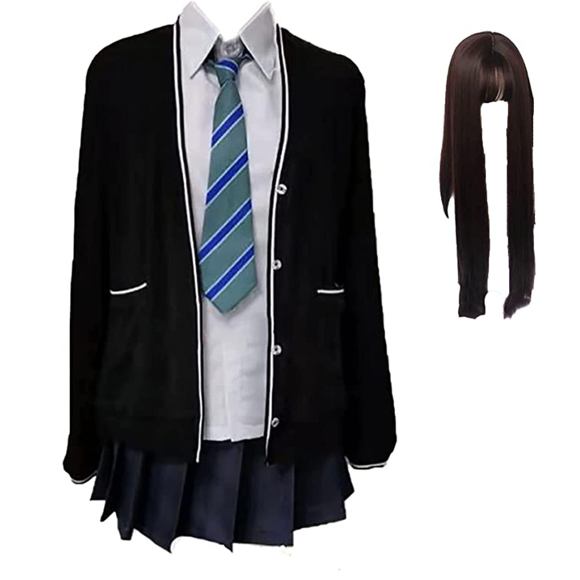 Shibuya Rin Anime Cosplay Costume Wig - Japanese School Uniform Outfit for Women - Perfect for Halloween, Cosplay Events & Themed Parties