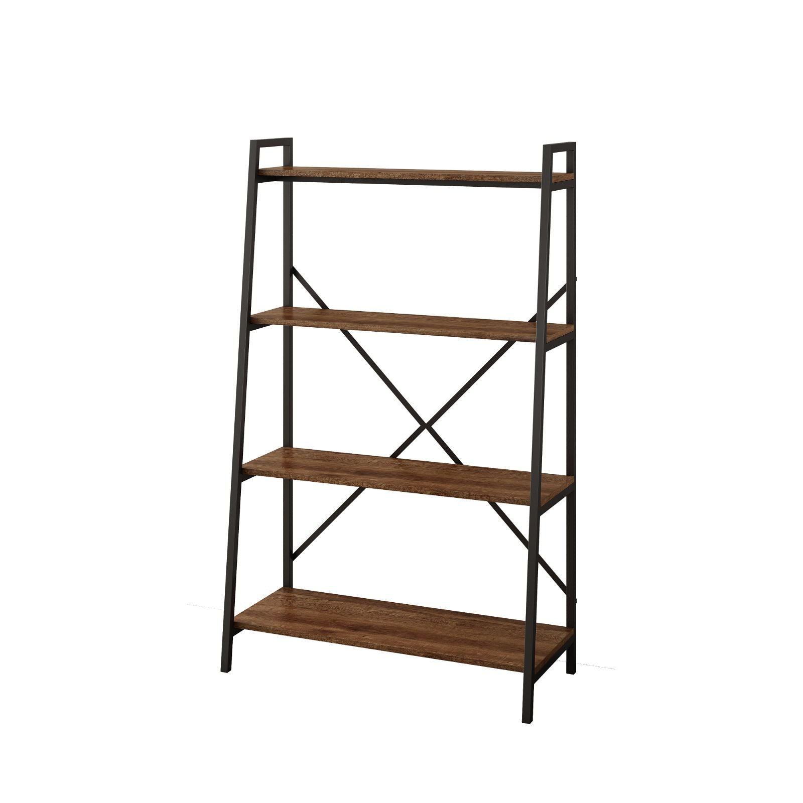 Workzone ASPECT 1300 Dark Oak Bookcase - 5 Shelf Storage Bookcase for Living Room, Office, or Library - Sturdy Wooden Bookshelf for Home Organization and Decor