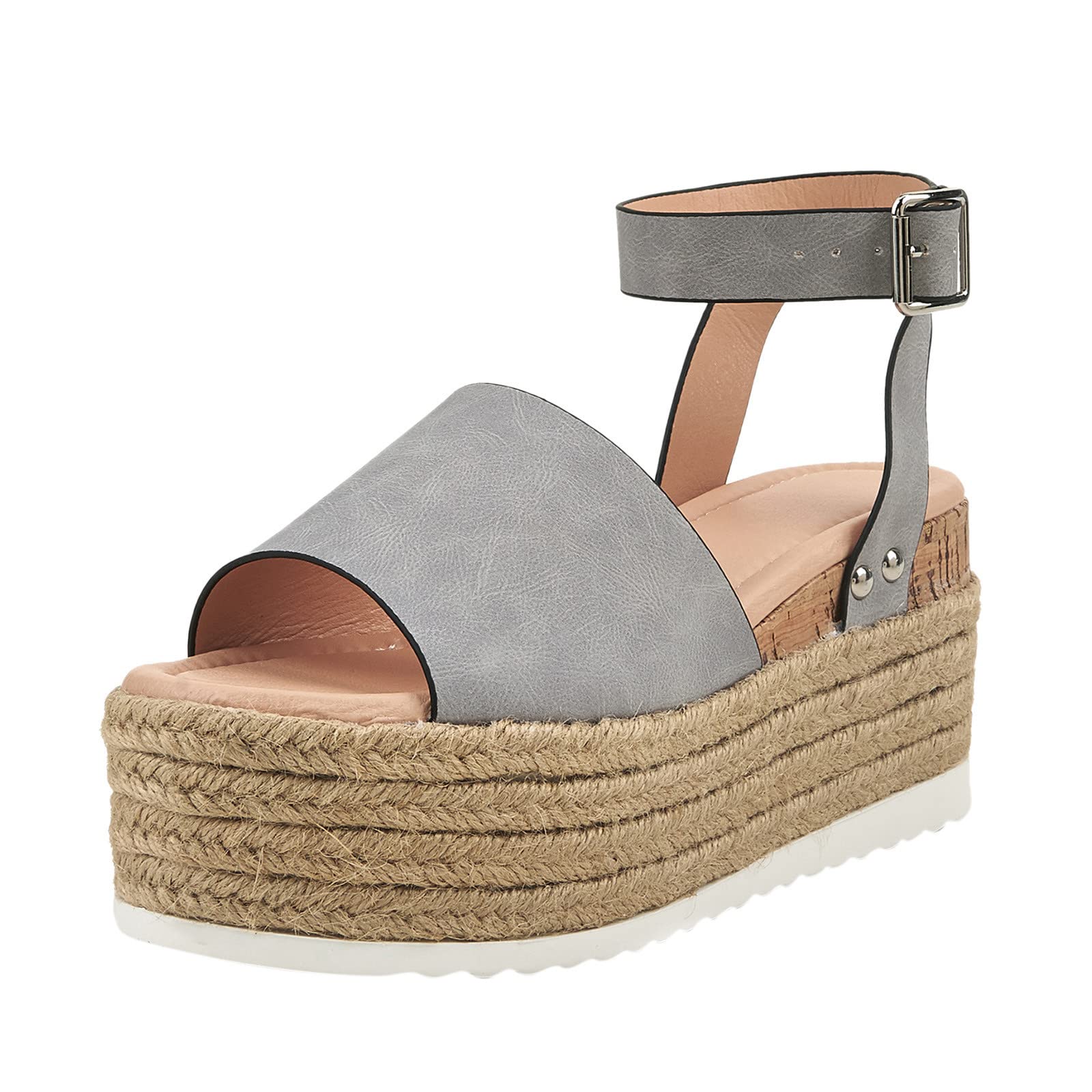 Women's Espadrille Wedge Sandals - Size 5 & 11.5 Wide - Fashionable Summer Casual Shoes for Beach, Vacation & Everyday Wear