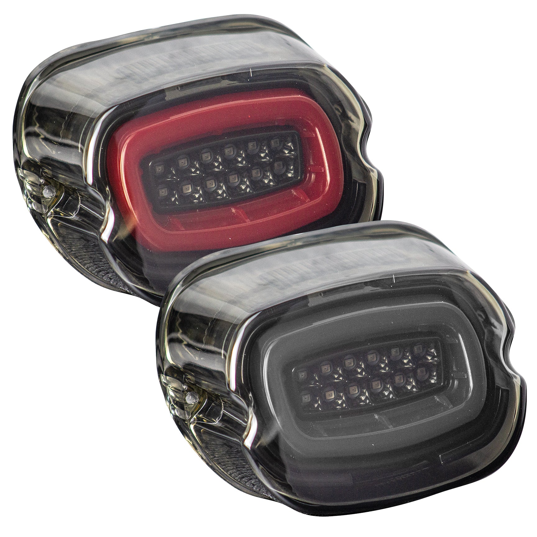 HALOS Layback LED Tail Light with Turn Signals for Harley Davidson Motorcycles - Waterproof Brake Light for Night Riding & Custom Bike Builds