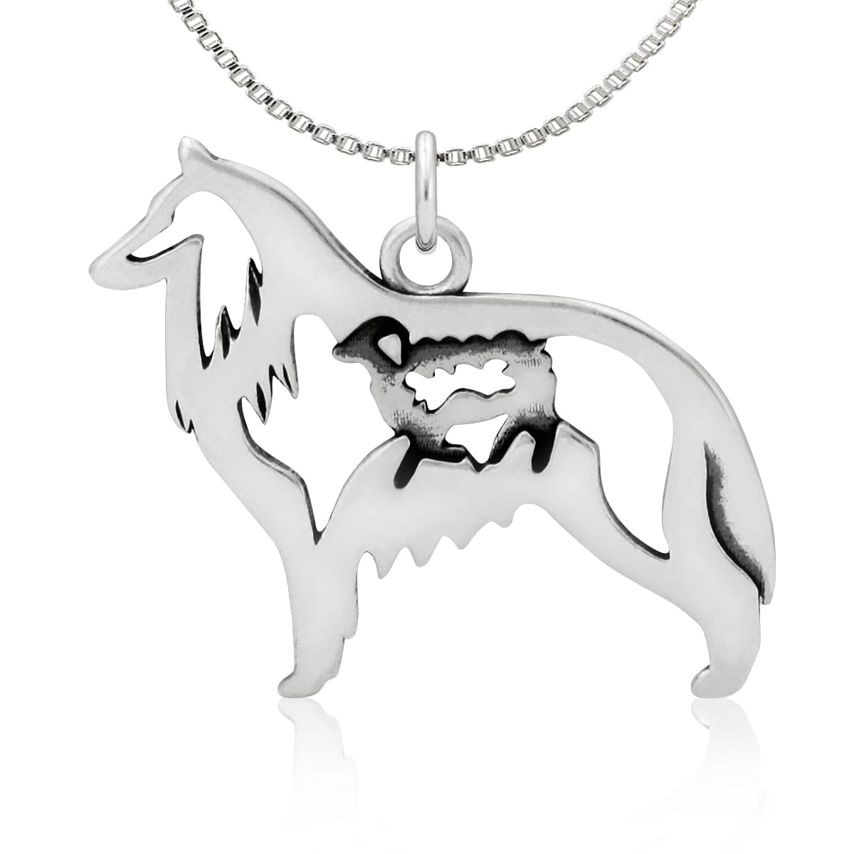 925 Sterling Silver Belgian Sheepdog Pendant Necklace - Handcrafted Dog Lover Jewelry for Women | Perfect Gift for Pet Owners & Animal Lovers | Great for Everyday Wear, Special Occasions & Dog Show Events