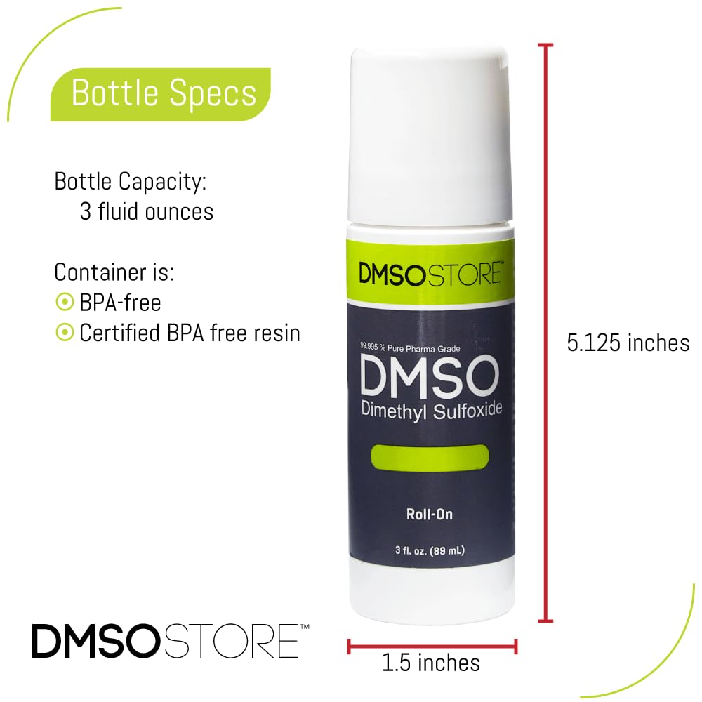 70% Pure 99.995% DMSO Roll On with 30% Organic Aloe Vera - 3 oz (1 Pack) | Fast-Acting Pain Relief for Joints & Muscles | Perfect for Athletes & Arthritis Sufferers