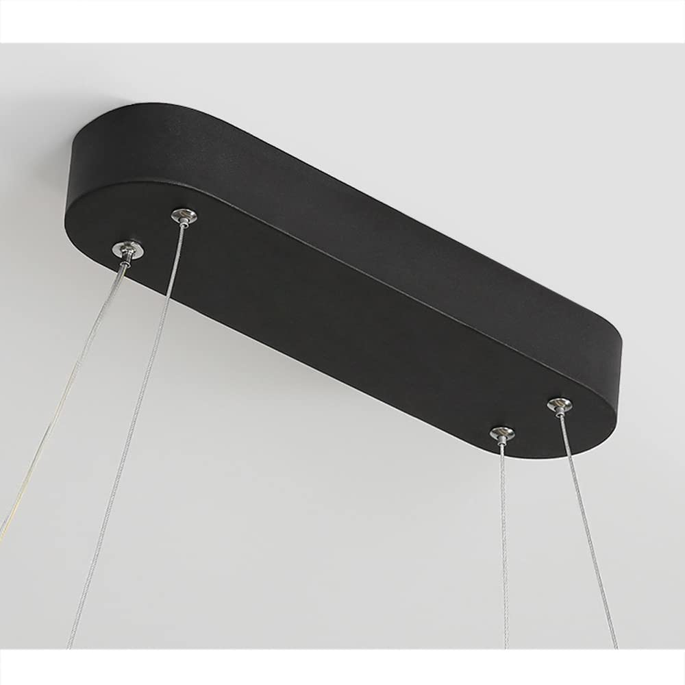 Modern LED Strip Pendant Light Fixture - Dimmable Adjustable Hanging Chandelier for Kitchen Island, Dining Room, Bedroom & Office | Energy-Efficient Ceiling Lighting for Home & Commercial Spaces