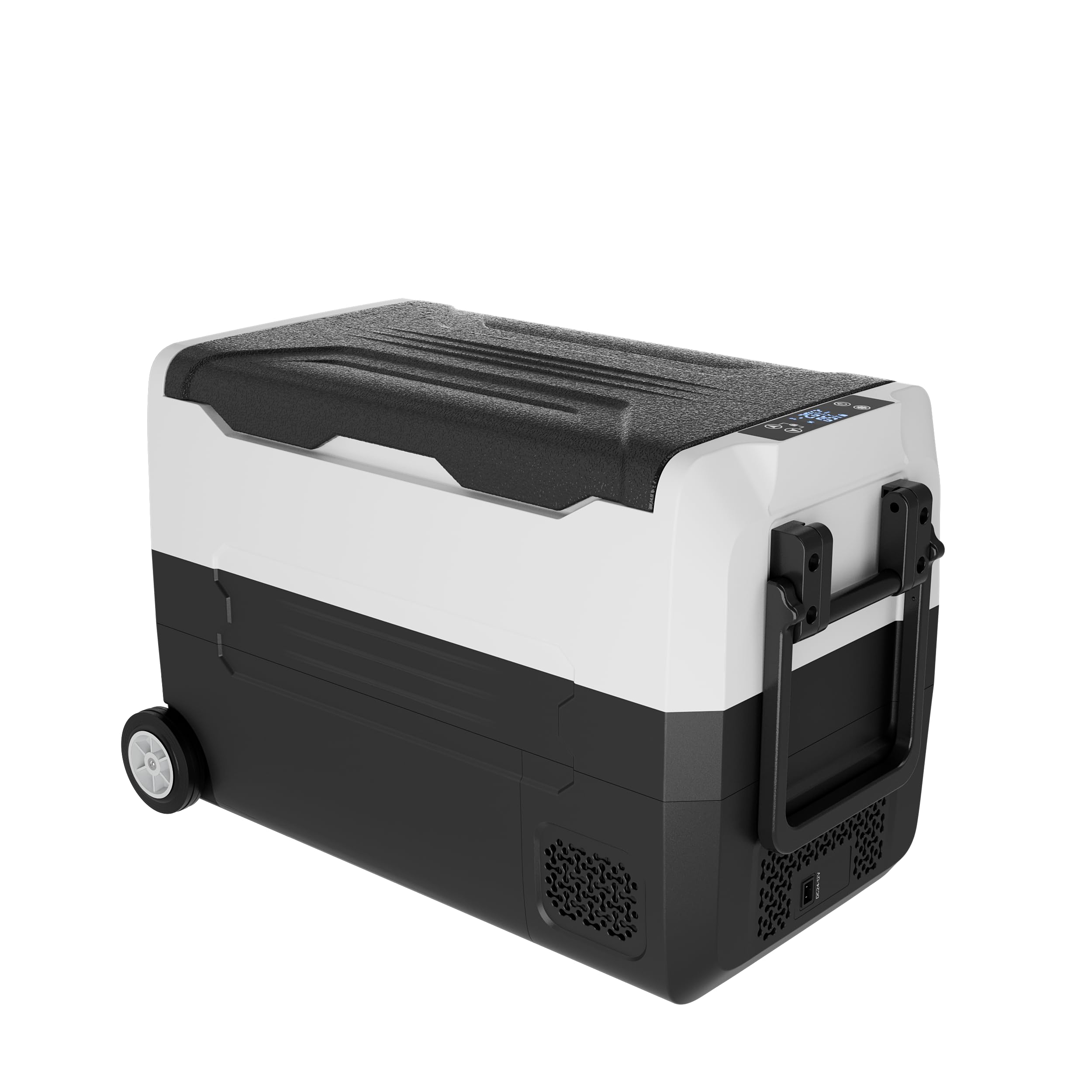 48 Quart (45L) Portable Car Refrigerator - 12V/24V DC & 110-240V AC Dual Power (-4°F to 68°F) - Large Capacity Electric Cooler for Road Trips, Camping, RV, Fishing & Outdoor Adventures