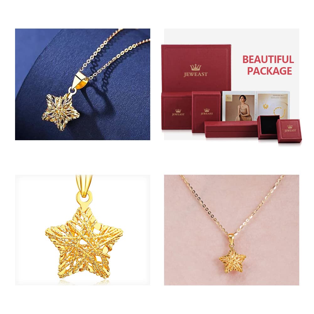 18K Solid Gold Necklace for Women - Real Gold Dainty Pendant Gift for Her, Wife, Mom - Certified Pure Gold Jewelry for Birthday, Wedding, Prom - 16 to 18 Inch - Perfect for Everyday Wear & Special Occasions