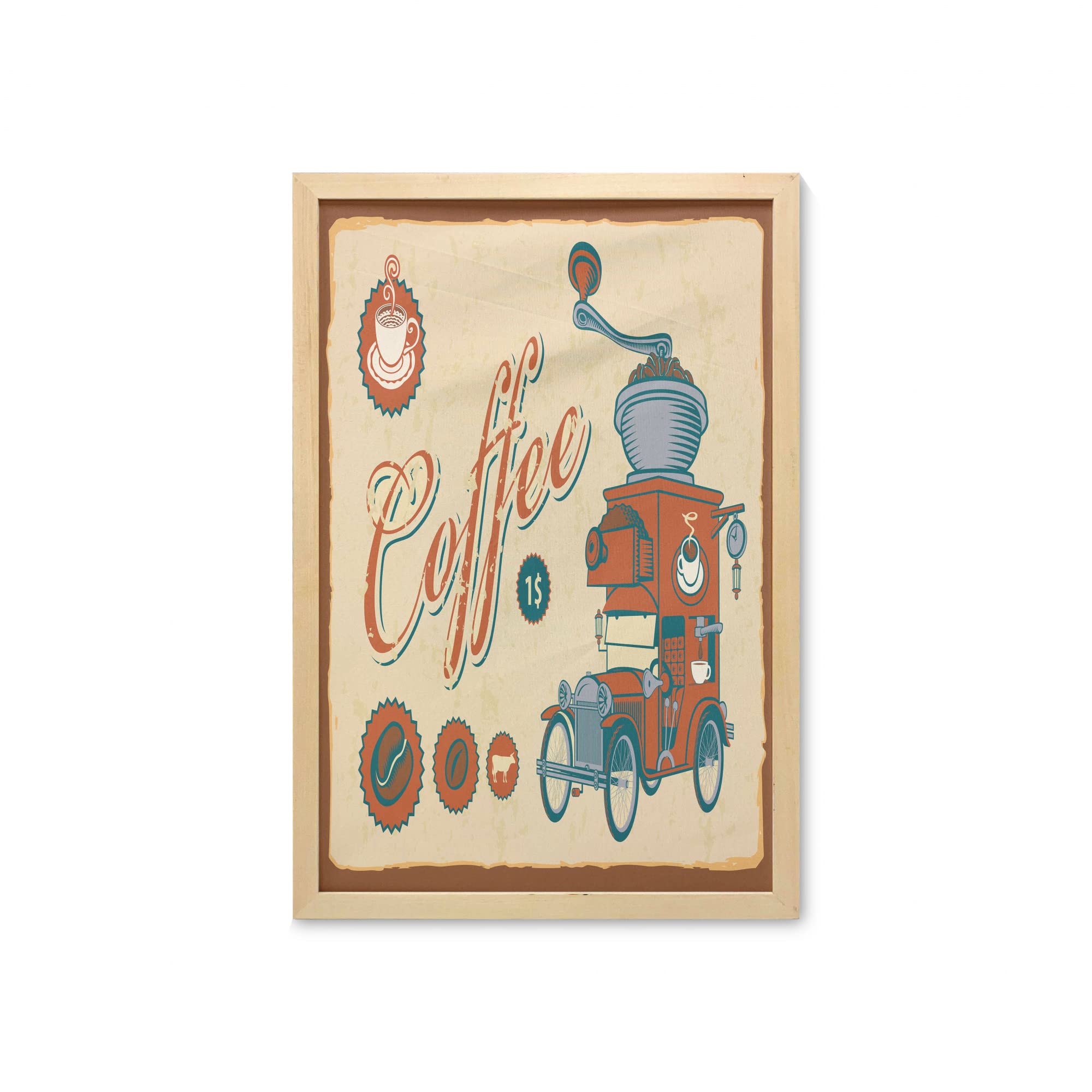 Vintage Truck & Coffee Grinder Retro Wall Art - 23