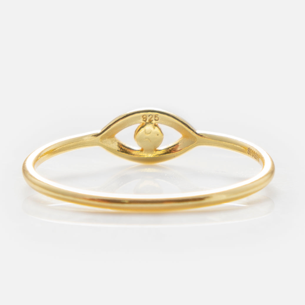 Evil Eye Protection Ring for Women & Men - Blue Glass Evil Eye Jewelry for Good Luck & Positive Energy - Perfect for Everyday Wear, Gifts & Spiritual Protection