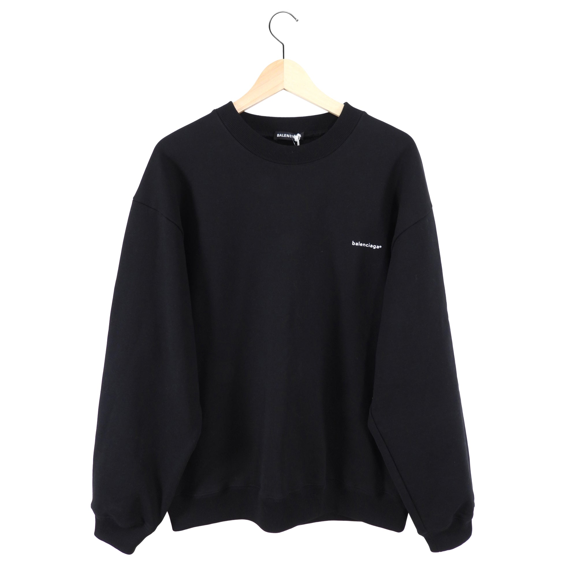 Balenciaga Black Logo Detail Sweatshirt for Men & Women | Premium Cotton Hoodie | Streetwear Fashion | Perfect for Casual Outfits & Urban Style