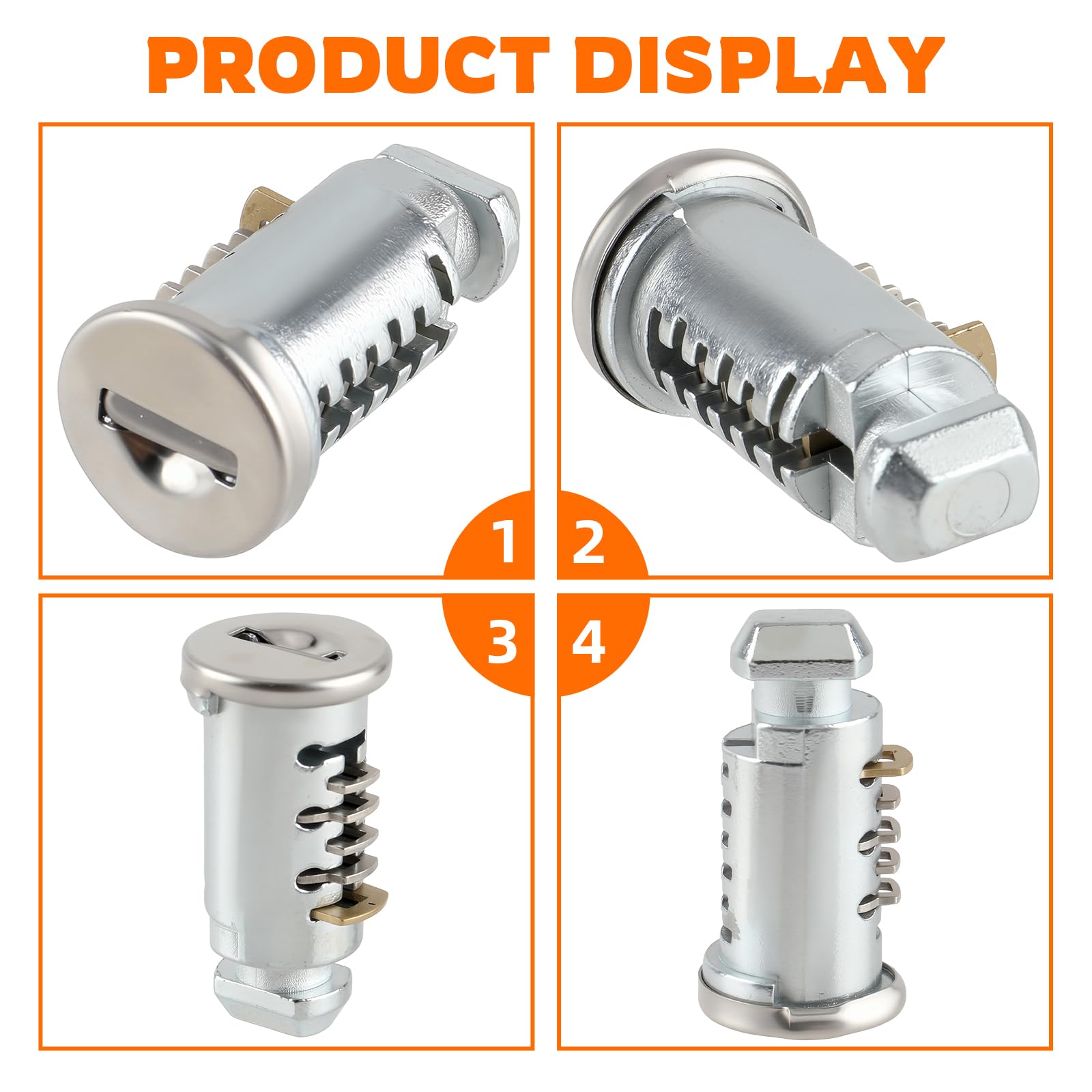 4Pcs Thule Lock Cores & Key Cylinders - Replacement Parts for Bike Roof Rack Locks, Cargo Carriers, Cross Bars & Ski Racks | Secure Your Outdoor Gear During Cycling, Camping & Winter Sports Adventures