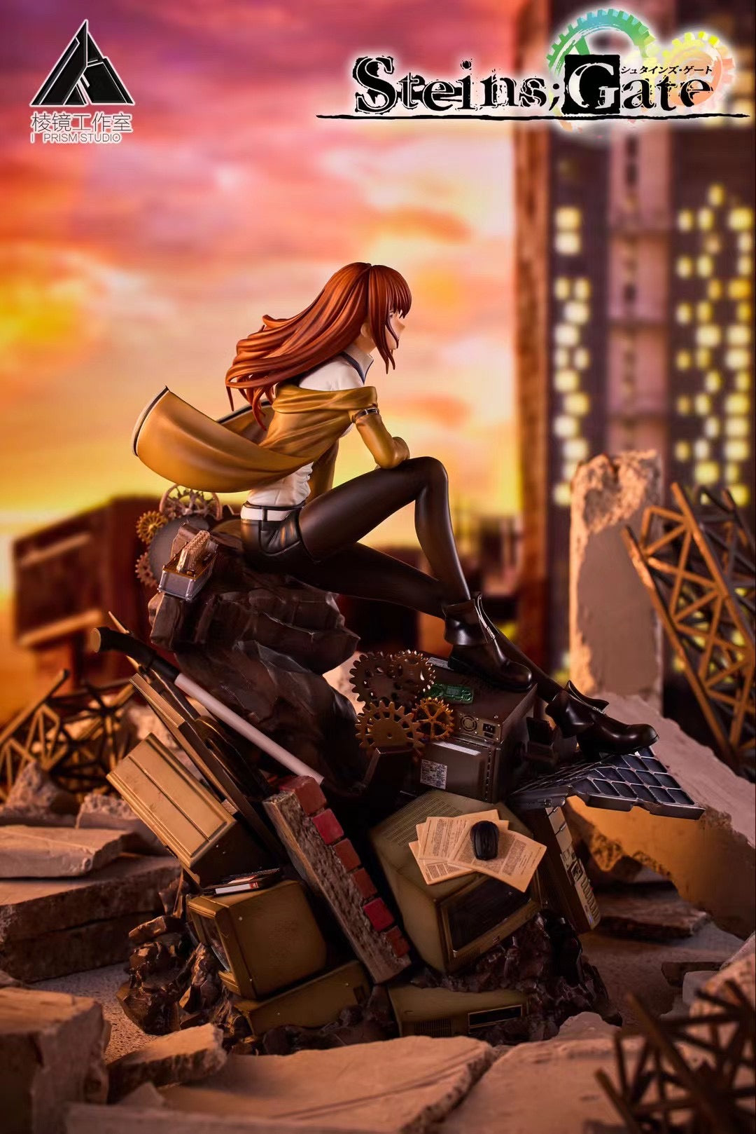 Prism Studio Steins Gate Makise Kurisu Figure | Official Anime Collectible for Fans | Perfect for Display in Home, Office, or Gaming Room