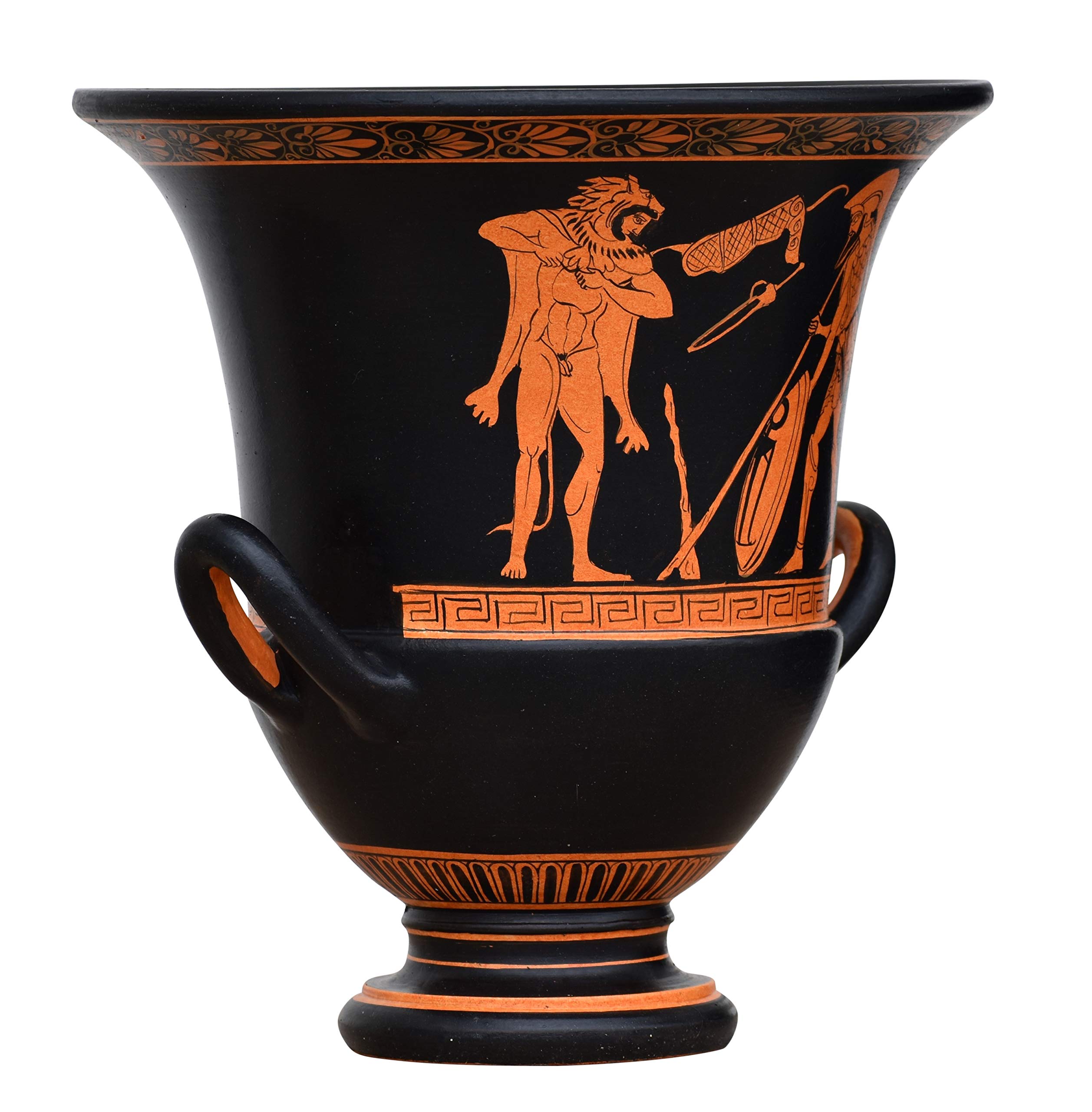 Ancient Greek Pottery Vase - God Zeus & Ganymedes Mythology Art, Handmade Ceramic Vase for Home Decor, Wedding Gift & Greek Mythology Collection