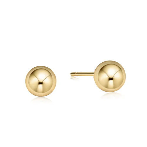 Enewton Classic 8mm Ball Stud Earrings for Women - Hypoallergenic Stainless Steel Small Round Ear Studs - Perfect for Everyday Wear, Work & Special Occasions