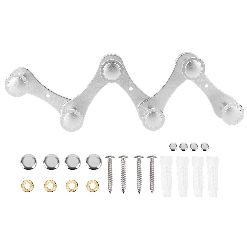 EBTOOLS Space Aluminum Wall Hanger - Retractable Coat Rack for Hats, Jackets & Towels | Waterproof Bathroom Hanging Hook | Wall Mounted Organizer for Coats & Accessories (Bright Sand) | Perfect for Entryway, Closet & Bathroom Storage
