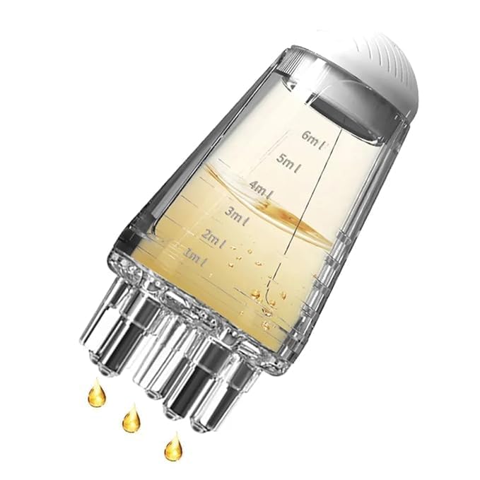 **Cozron Hair Oil Applicator Comb - Scalp Oil & Lotion Dispenser for Oily/Greasy Hair - Anti-Leak, 6ml Scale Control - Salon Care & Home Use - Promotes Hair Growth & Reduces Hair Loss**    *(Perfect for salon treatments, at-home hair care, and scalp massages to nourish roots and prevent breakage.)*