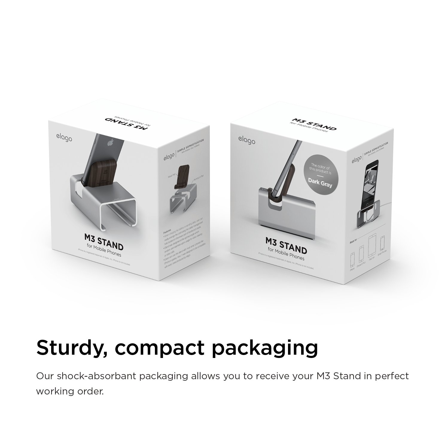 Premium Aluminum M3 Stand for iPhone, iPad, Galaxy - Home & Office Use