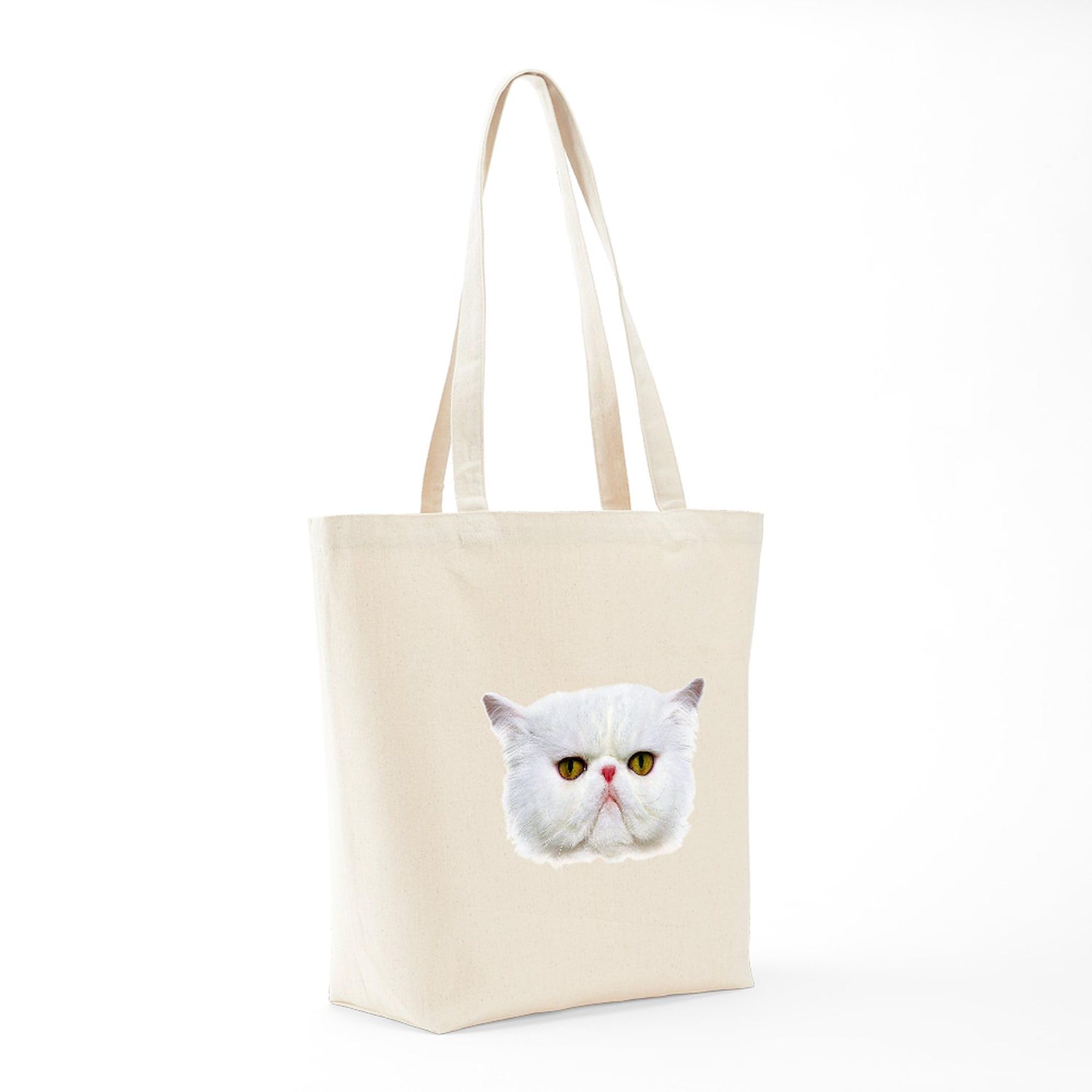 Grumpy Cat Natural Canvas Tote Bag - Reusable Shopping Bag for Groceries, Beach & Daily Use | Funny Gift Idea