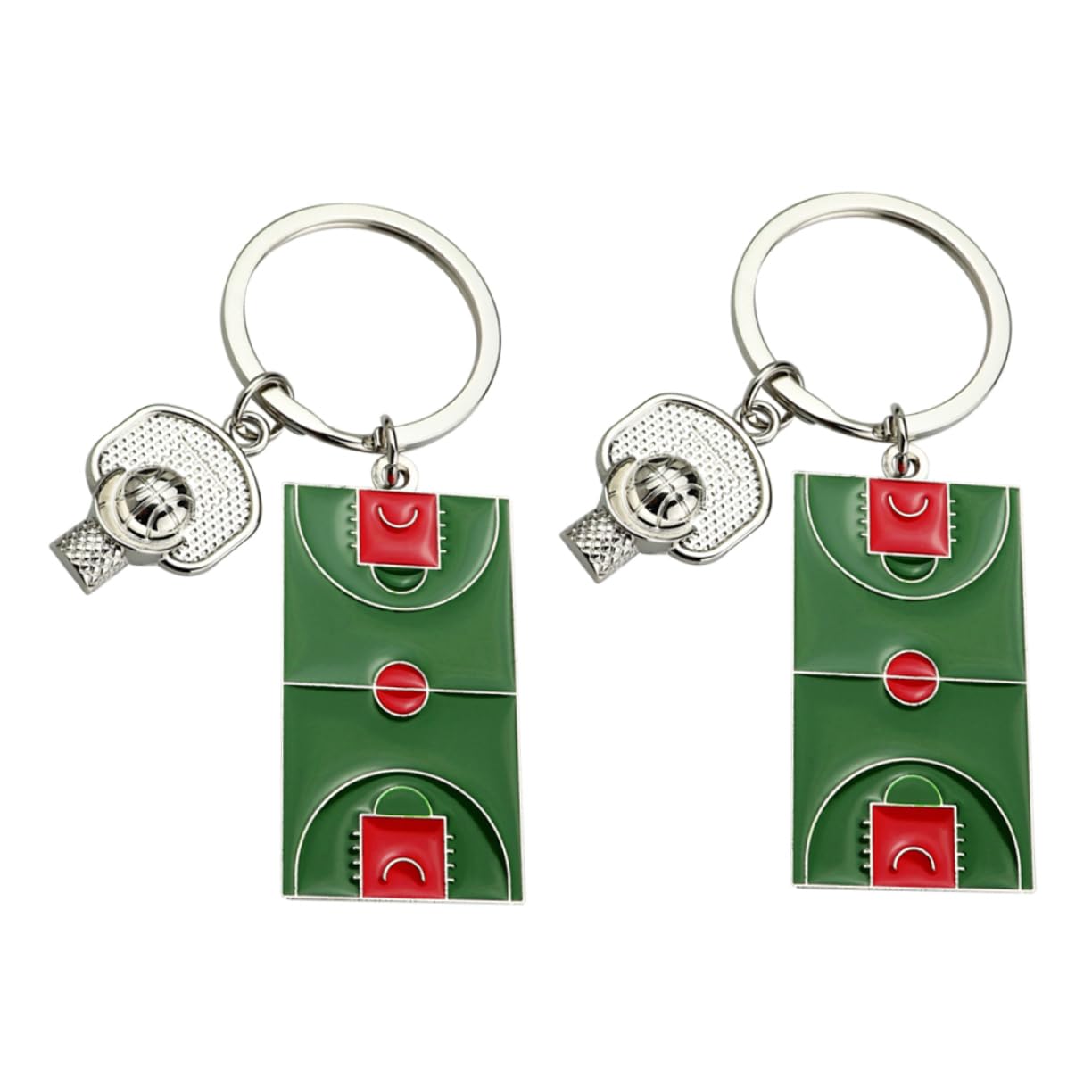 GAROZATION Basketball Keychain 2 Pack - Durable Athlete Souvenir Keychains for Sports Fans, Perfect for Gifts, Backpacks, and Gym Accessories