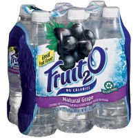 Fruit2O Zero Calorie Natural Grape Flavored Water - 6 Pack (16 oz Bottles) | Refreshing Hydration for Workouts, Office & On-The-Go