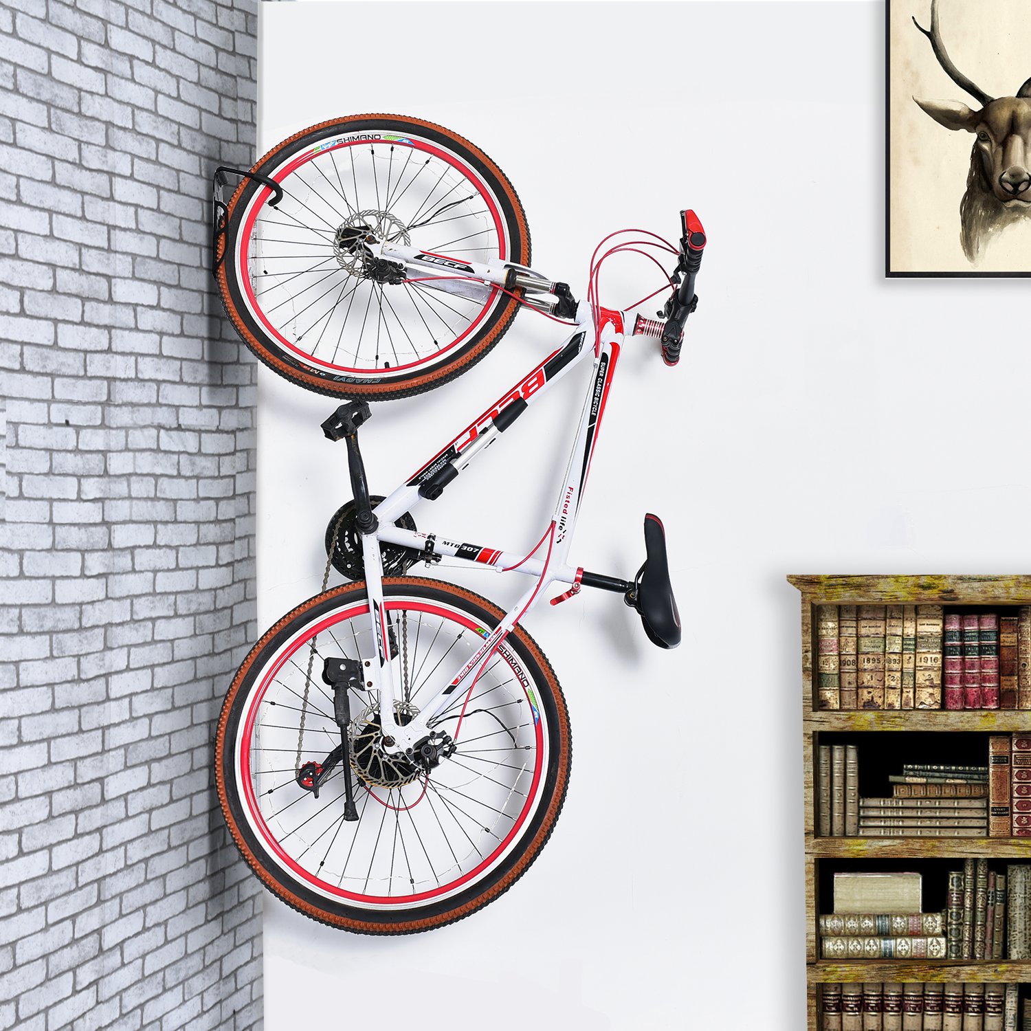 Heavy Duty Bike Wall Mount Hook - Holds 66lb, for Indoor & Shed Storage