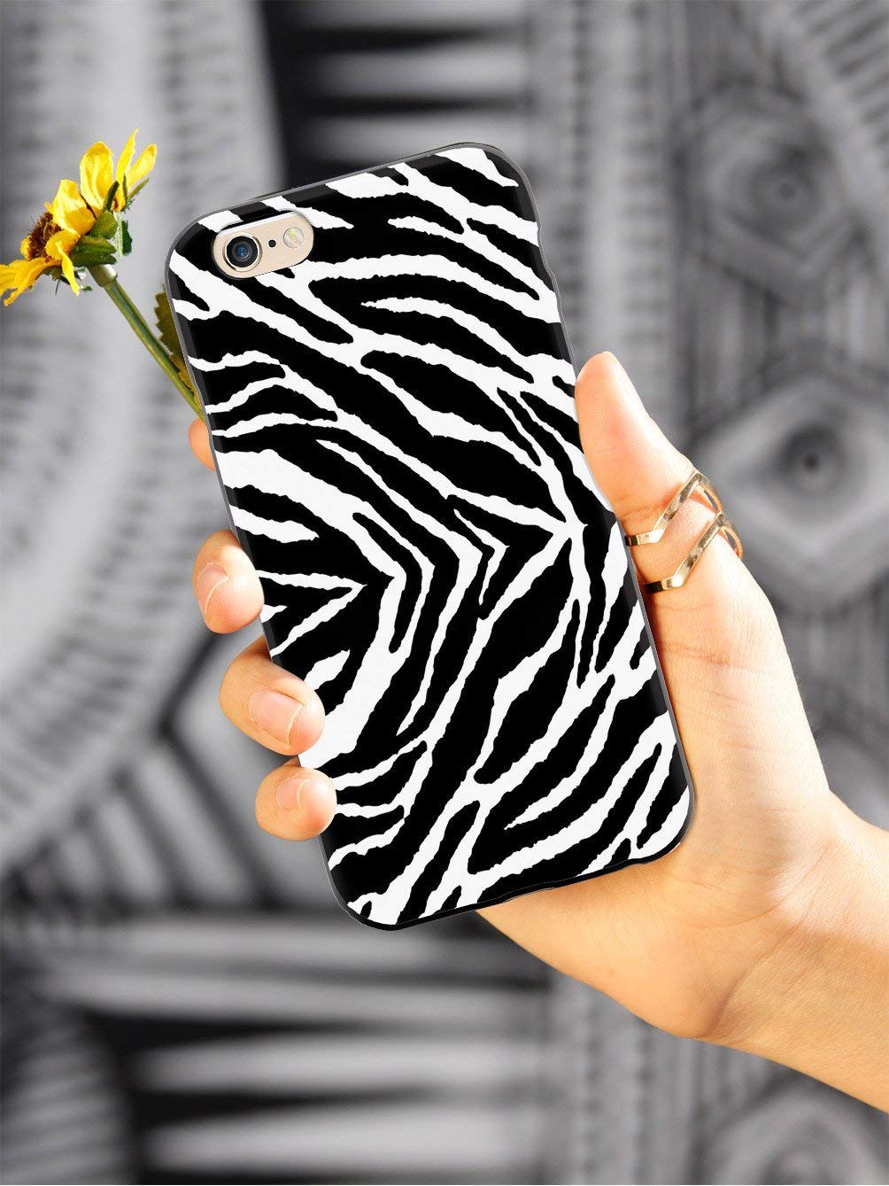 3D Textured Zebra Print Protective Case for iPhone 8 Plus - Shockproof Slim Cover with Animal Pattern - Perfect for Daily Use, Travel & Outdoor Activities