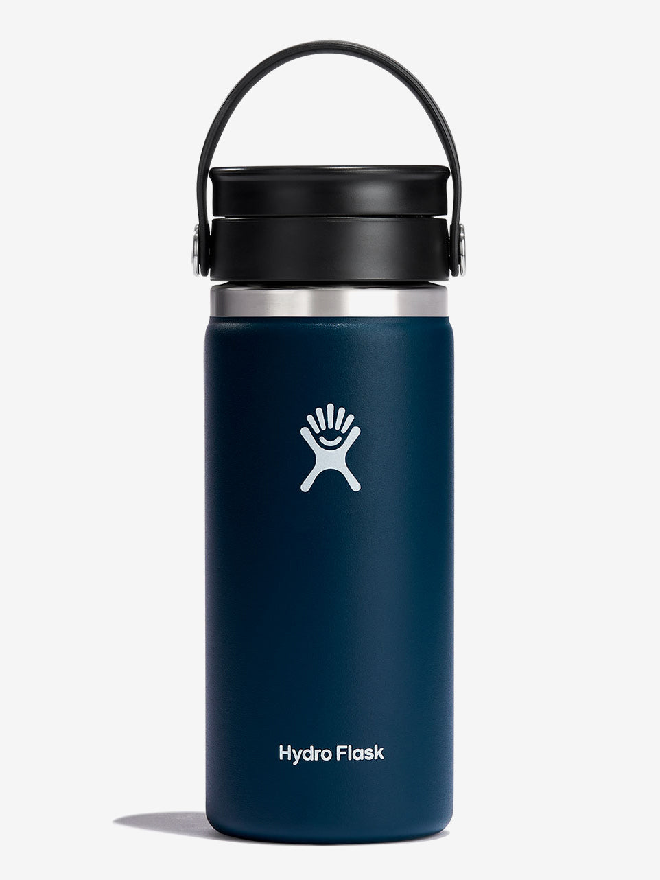 Hydro Flask 16oz Wide Mouth Water Bottle with Flex Sip Lid - Insulated Stainless Steel Vacuum Flask for Hiking, Gym & Outdoor Activities - Indigo Blue