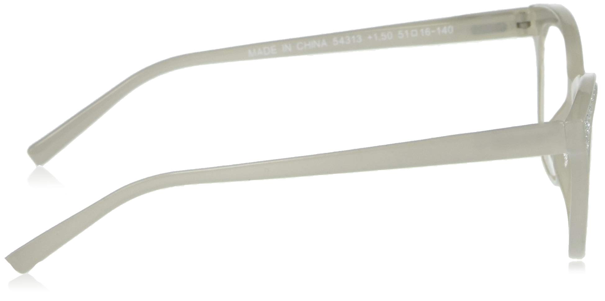 A.J. Morgan Prom Queen Reading Glasses - Square Frame Women's Fashion Eyewear for Reading & Computer Use - Perfect for Office, Study, and Daily Wear