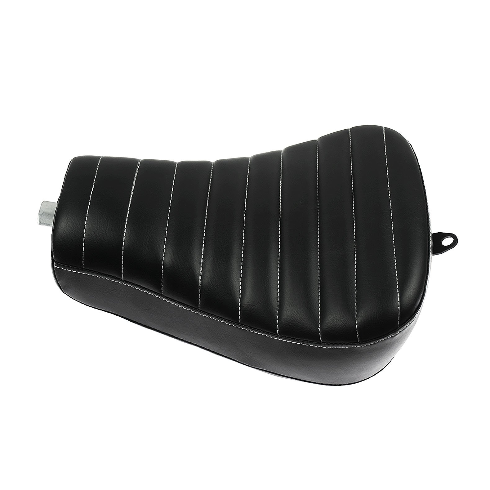 Premium Motorcycle Solo Seat Cushion - Horizontal Stripes Design for Harley Sportster XL883 XL1200 X48 72 - Comfortable Front Driver Pad for Long Rides & Cruising