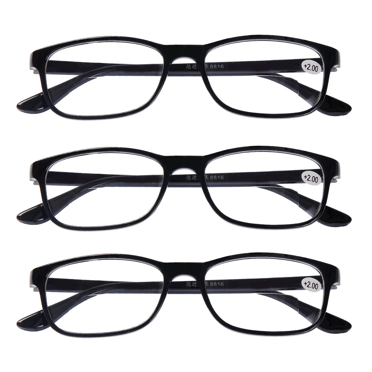 3 Pairs of Southern Seas +4.00 Bifocal Reading Glasses for Men & Women - Stylish Frames with Magnification - Perfect for Reading, Computer Work & Close-Up Tasks