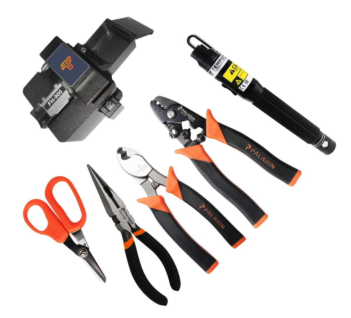 Paladin Tools FTK-T Professional Fiber Optic Tool Kit - Premium Fiber Cable Cutter, Stripper & Termination Tools for Fast Network Installations - Perfect for Data Centers, Telecom & Home Networking Projects