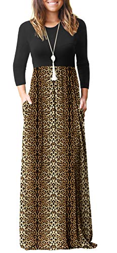 GRECERELLE Women's Long Sleeve Maxi Dress - Loose Fit Casual Plain Long Dresses with Pockets | Perfect for Everyday Wear, Beach Cover Up & Vacation Outfits