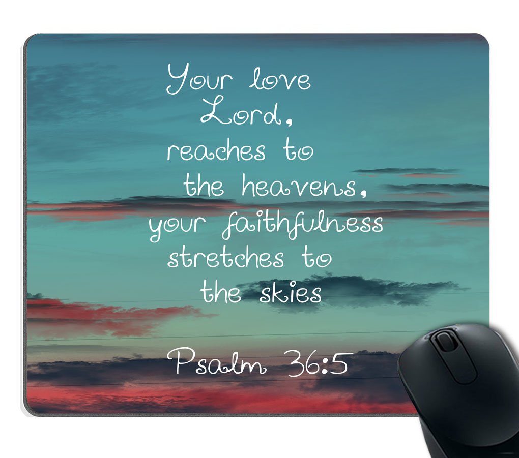 Custom Christian Jesus Bible Verse Gaming Mouse Pad - Non-Slip Rubber Rectangle Mouse Mat for PC, Office & Home Use - Perfect for Gamers, Work & Bible Study