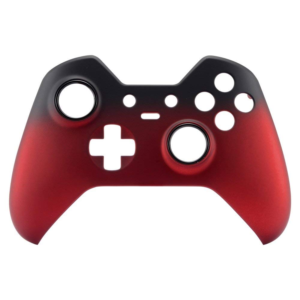 eXtremeRate Shadow Red Replacement Faceplate Shell Side Rails for Xbox One Elite Controller (Model 1698) - DIY Customization for Gaming Enthusiasts - Perfect for Controller Repair, Modding, and Personalization (Controller & Back Shell NOT Included)